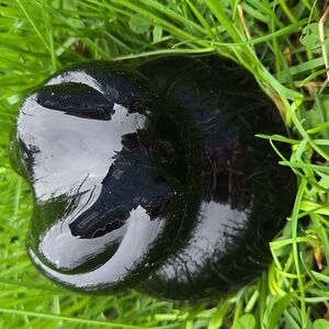 Vintage Lowex #512 Glass Electric Insulator Dark Brown Frog Eyes USA